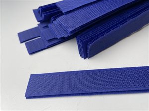 Velcrobånd 50 cm - koboltblå i 2 cm bredde, påsyning.